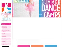 Tablet Screenshot of performartstudios.com